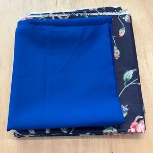 6.5 yards of floral and 2.5 solid Fabric Set